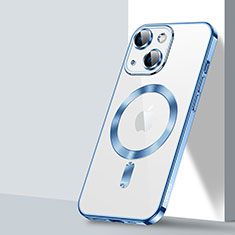 Ultra-thin Transparent TPU Soft Case Cover with Mag-Safe Magnetic LD2 for Apple iPhone 13 Blue
