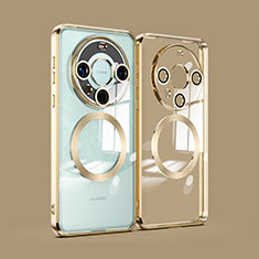Ultra-thin Transparent TPU Soft Case Cover with Mag-Safe Magnetic P01 for Huawei Mate 60 Pro Gold