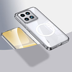Ultra-thin Transparent TPU Soft Case Cover with Mag-Safe Magnetic QK1 for Xiaomi Mi 14 5G Clear