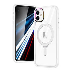 Ultra-thin Transparent TPU Soft Case Cover with Mag-Safe Magnetic SD1 for Apple iPhone 11 Silver