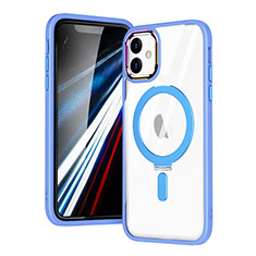 Ultra-thin Transparent TPU Soft Case Cover with Mag-Safe Magnetic SD1 for Apple iPhone 11 Sky Blue