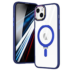 Ultra-thin Transparent TPU Soft Case Cover with Mag-Safe Magnetic SD1 for Apple iPhone 14 Blue