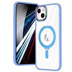 Ultra-thin Transparent TPU Soft Case Cover with Mag-Safe Magnetic SD1 for Apple iPhone 14 Plus Sky Blue