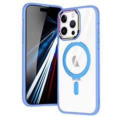 Ultra-thin Transparent TPU Soft Case Cover with Mag-Safe Magnetic SD1 for Apple iPhone 14 Pro Sky Blue