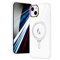 Ultra-thin Transparent TPU Soft Case Cover with Mag-Safe Magnetic SD1 for Apple iPhone 14 Silver