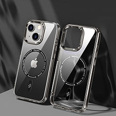 Ultra-thin Transparent TPU Soft Case Cover with Mag-Safe Magnetic TB1 for Apple iPhone 13 Gray