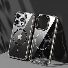 Ultra-thin Transparent TPU Soft Case Cover with Mag-Safe Magnetic TB1 for Apple iPhone 13 Pro Max Gray