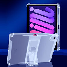 Ultra-thin Transparent TPU Soft Case Cover with Stand for Apple iPad Mini 6 Clear