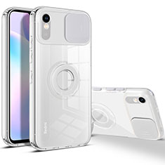 Ultra-thin Transparent TPU Soft Case Cover with Stand for Xiaomi Redmi 9i White