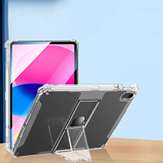 Ultra-thin Transparent TPU Soft Case Cover with Stand S01 for Apple iPad 10.9 (2022) Clear