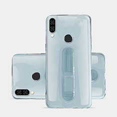 Ultra-thin Transparent TPU Soft Case Cover with Stand S01 for Huawei Nova 3e Clear