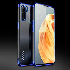 Ultra-thin Transparent TPU Soft Case Cover Z01 for Oppo Reno3 Blue