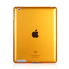 Ultra-thin Transparent TPU Soft Case for Apple iPad 4 Yellow