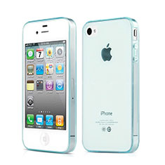 Ultra-thin Transparent TPU Soft Case for Apple iPhone 4S Sky Blue