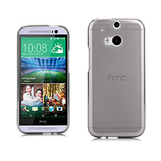 Ultra-thin Transparent TPU Soft Case for HTC One M8 Gray