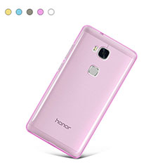 Ultra-thin Transparent TPU Soft Case for Huawei GR5 Pink