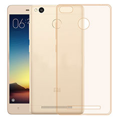 Ultra-thin Transparent TPU Soft Case for Xiaomi Redmi 3 Pro Gold