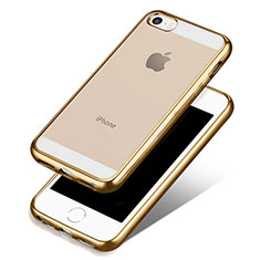 Ultra-thin Transparent TPU Soft Case H01 for Apple iPhone 5 Gold