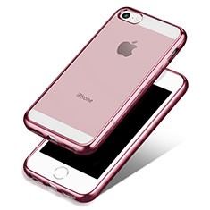 Ultra-thin Transparent TPU Soft Case H01 for Apple iPhone SE Pink