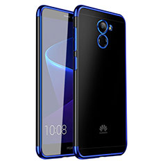 Ultra-thin Transparent TPU Soft Case H01 for Huawei Y7 Prime Blue