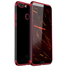 Ultra-thin Transparent TPU Soft Case H01 for Huawei Y9 (2018) Red