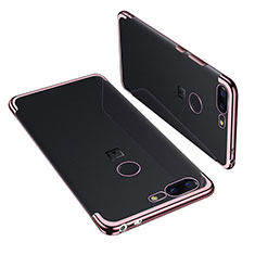 Ultra-thin Transparent TPU Soft Case H01 for OnePlus 5T A5010 Rose Gold