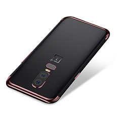 Ultra-thin Transparent TPU Soft Case H01 for OnePlus 6 Rose Gold