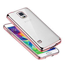 Ultra-thin Transparent TPU Soft Case H01 for Samsung Galaxy S5 Duos Plus Rose Gold