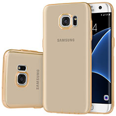 Ultra-thin Transparent TPU Soft Case H01 for Samsung Galaxy S7 Edge G935F Gold