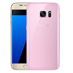 Ultra-thin Transparent TPU Soft Case H01 for Samsung Galaxy S7 G930F G930FD Pink