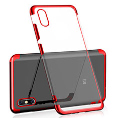Ultra-thin Transparent TPU Soft Case H01 for Xiaomi Mi 8 Pro Global Version Red