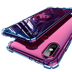 Ultra-thin Transparent TPU Soft Case H01 for Xiaomi Mi A2 Blue