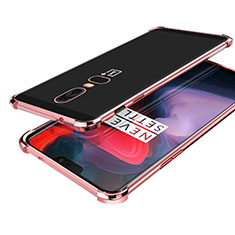 Ultra-thin Transparent TPU Soft Case H02 for OnePlus 6 Rose Gold