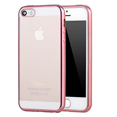 Ultra-thin Transparent TPU Soft Case H03 for Apple iPhone 5 Pink