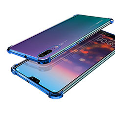 Ultra-thin Transparent TPU Soft Case H03 for Huawei P20 Blue