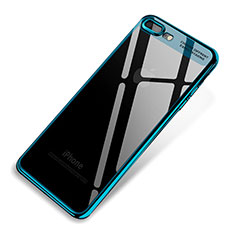 Ultra-thin Transparent TPU Soft Case Q03 for Apple iPhone 7 Plus Blue