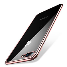 Ultra-thin Transparent TPU Soft Case Q04 for Apple iPhone 7 Plus Rose Gold