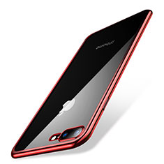 Ultra-thin Transparent TPU Soft Case Q04 for Apple iPhone 8 Plus Red