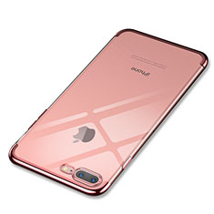 Ultra-thin Transparent TPU Soft Case Q05 for Apple iPhone 7 Plus Rose Gold