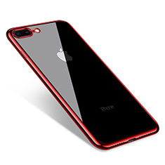 Ultra-thin Transparent TPU Soft Case Q06 for Apple iPhone 8 Plus Red
