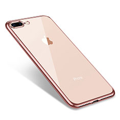 Ultra-thin Transparent TPU Soft Case Q06 for Apple iPhone 8 Plus Rose Gold