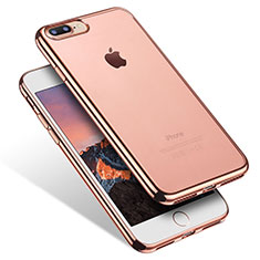 Ultra-thin Transparent TPU Soft Case Q07 for Apple iPhone 7 Plus Rose Gold