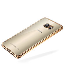 Ultra-thin Transparent TPU Soft Case S01 for Samsung Galaxy S6 Edge+ Plus SM-G928F Gold