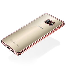 Ultra-thin Transparent TPU Soft Case S01 for Samsung Galaxy S6 Edge+ Plus SM-G928F Rose Gold