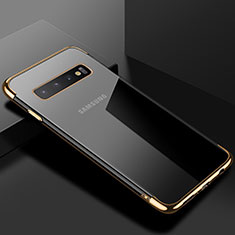 Ultra-thin Transparent TPU Soft Case S03 for Samsung Galaxy S10 5G Gold