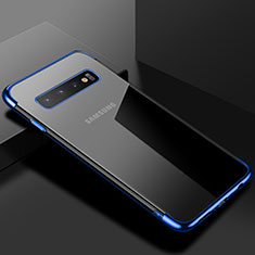 Ultra-thin Transparent TPU Soft Case S03 for Samsung Galaxy S10 Blue