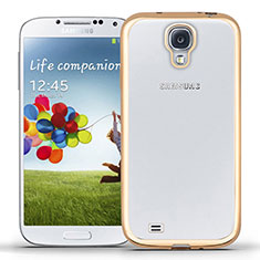 Ultra-thin Transparent TPU Soft Case T02 for Samsung Galaxy S4 i9500 i9505 Gold