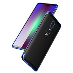 Ultra-thin Transparent TPU Soft Case T03 for OnePlus 6 Blue