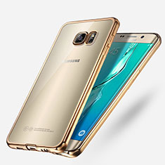 Ultra-thin Transparent TPU Soft Case T03 for Samsung Galaxy S6 Edge+ Plus SM-G928F Gold