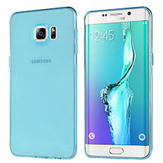 Ultra-thin Transparent TPU Soft Case T04 for Samsung Galaxy S6 Edge+ Plus SM-G928F Blue